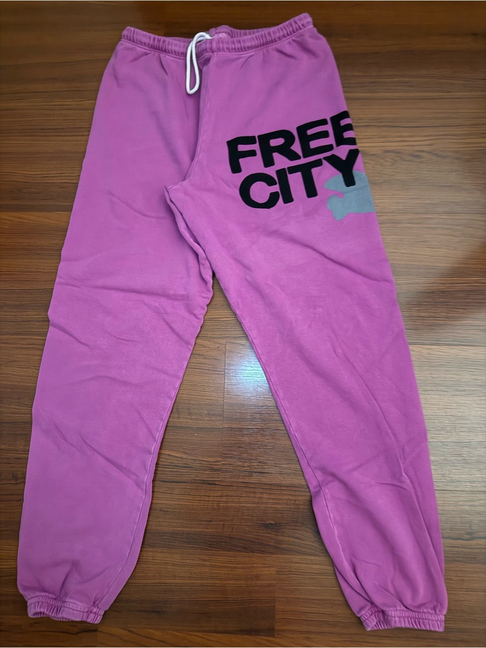 freecity Pink Fleece Logo Joggers